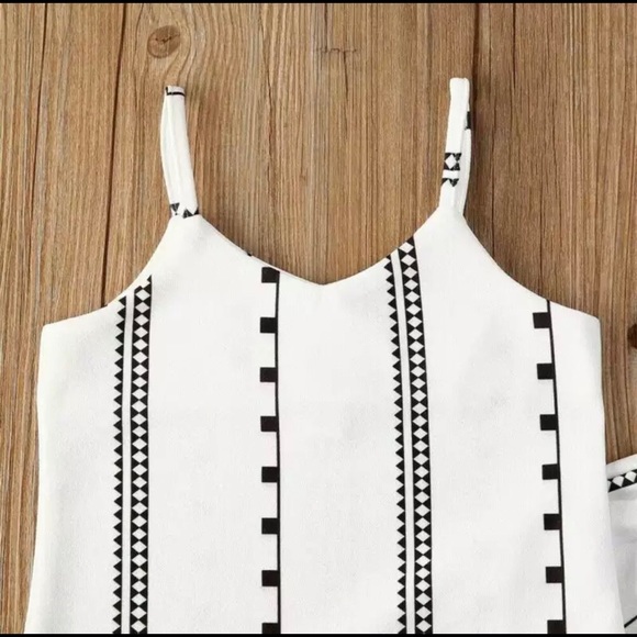 ❌ White Black Retro Barbie 2PC Pant Set - Picture 3 of 16